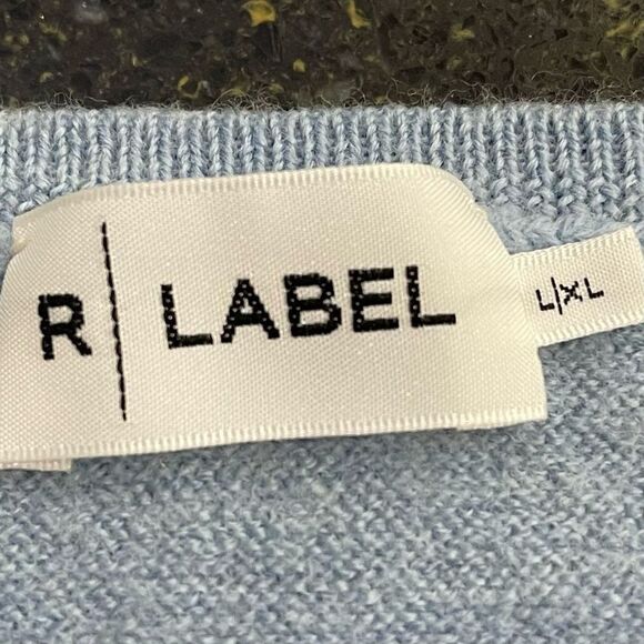 Women's Blue Crew Neck Sweater - Picture 5 of 7